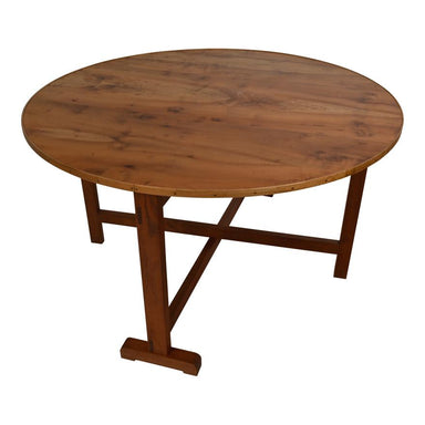 Vintage Mid Century Round Maple Tilt Top Dining Table | Work of Man