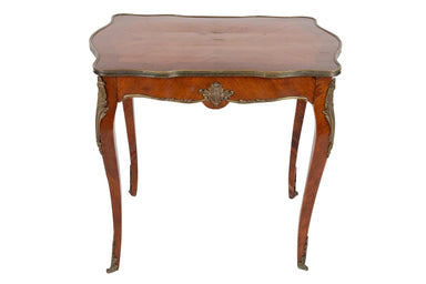Antique Louis XV Kingwood Marquetry Salon Table | Work of Man