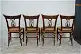 AF2-028: ANTIQUE SET OF 4 EARLY 19TH CENTURY AMERICAN FEDERAL CARVED OAK DINING CHAIRS