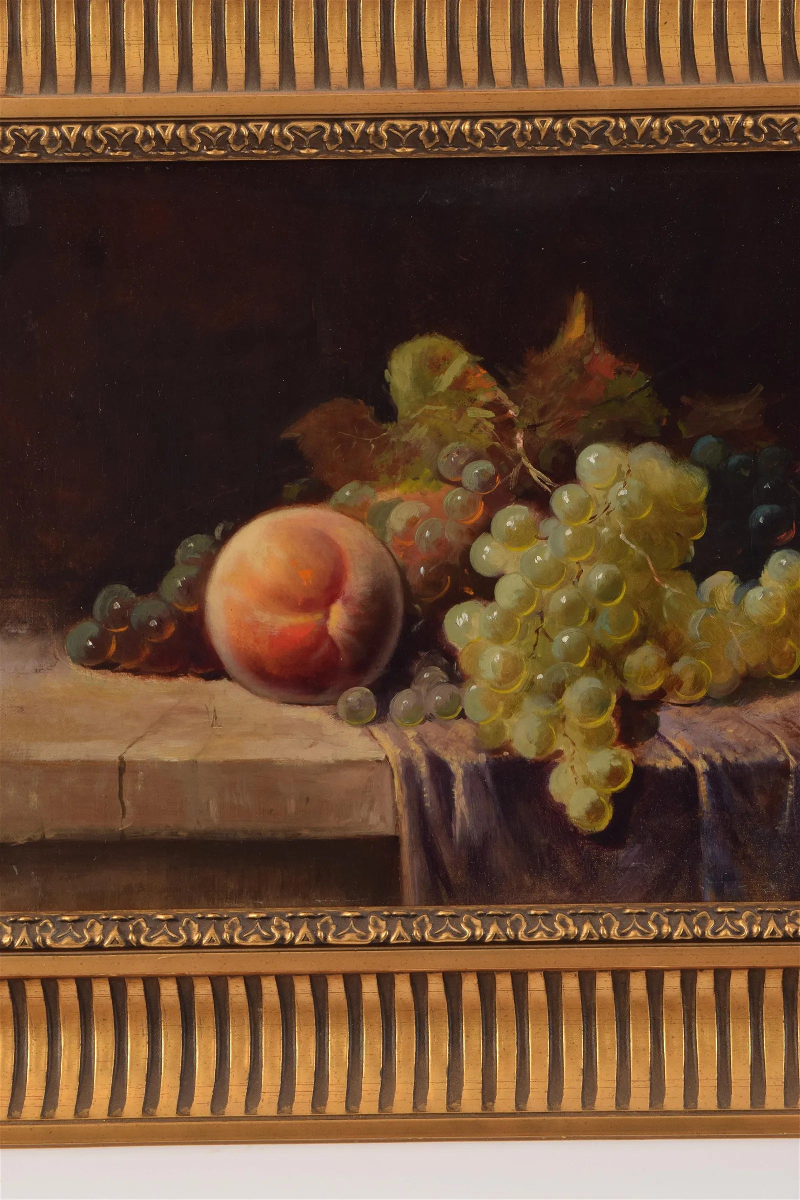 AW584: English School - Late 19th Century - 2 Still Life Paintings of Fruit - Oil on Canvas