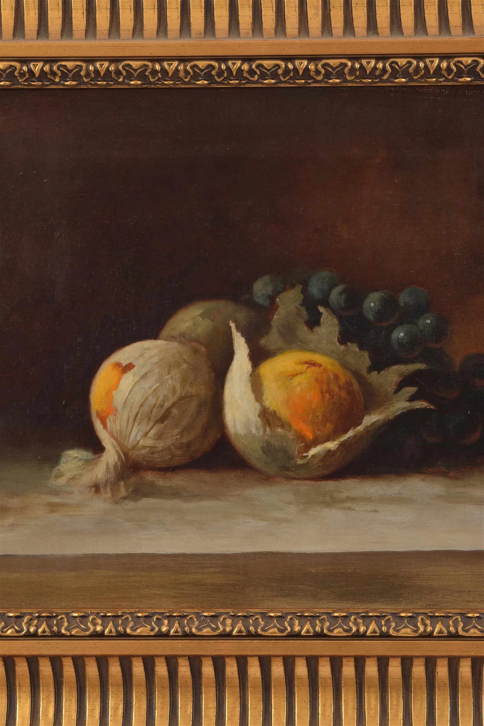 AW584: English School - Late 19th Century - 2 Still Life Paintings of Fruit - Oil on Canvas