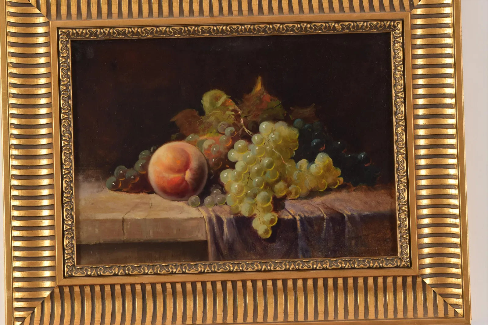 AW584: English School - Late 19th Century - 2 Still Life Paintings of Fruit - Oil on Canvas