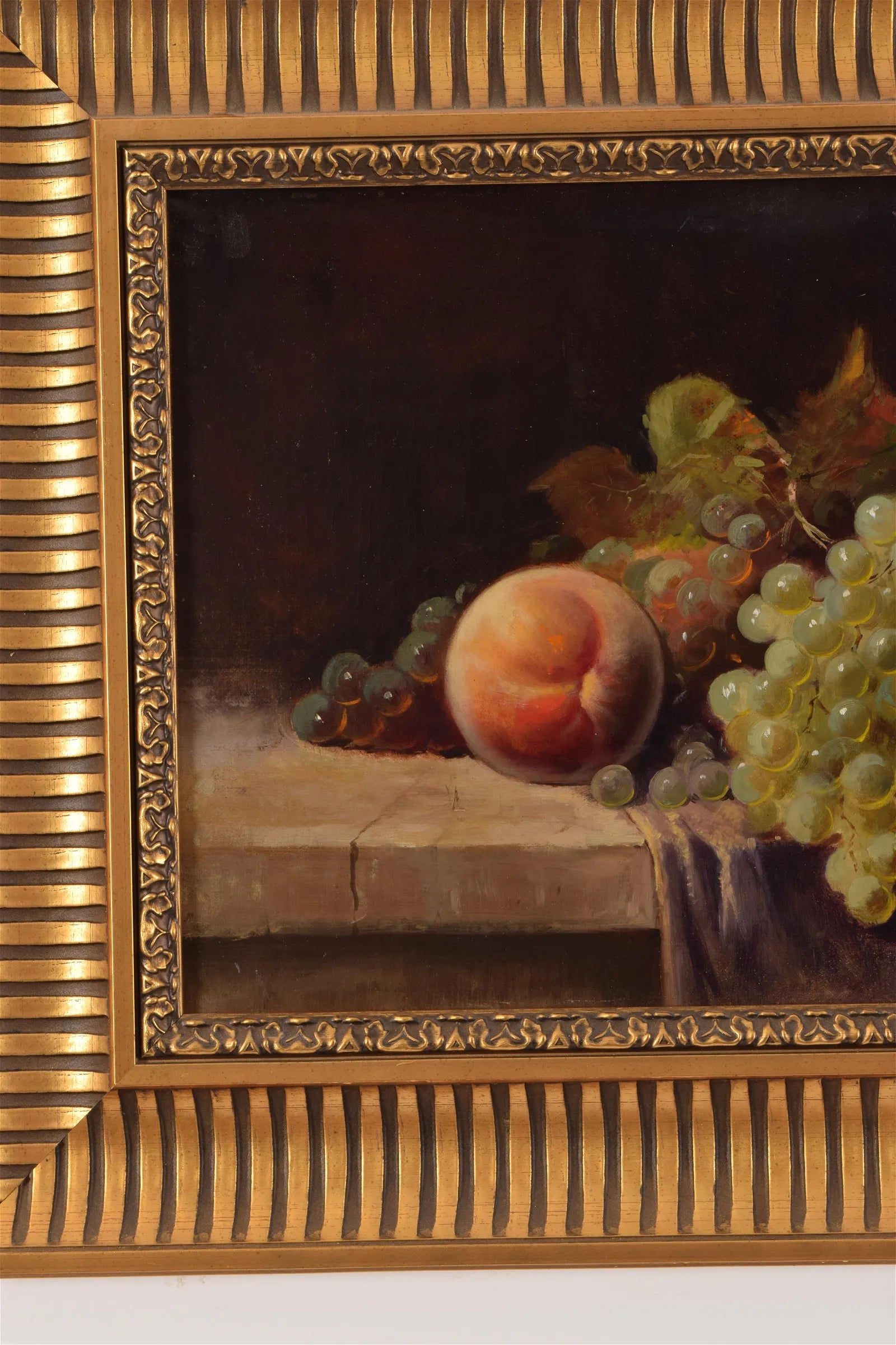 AW584: English School - Late 19th Century - 2 Still Life Paintings of Fruit - Oil on Canvas