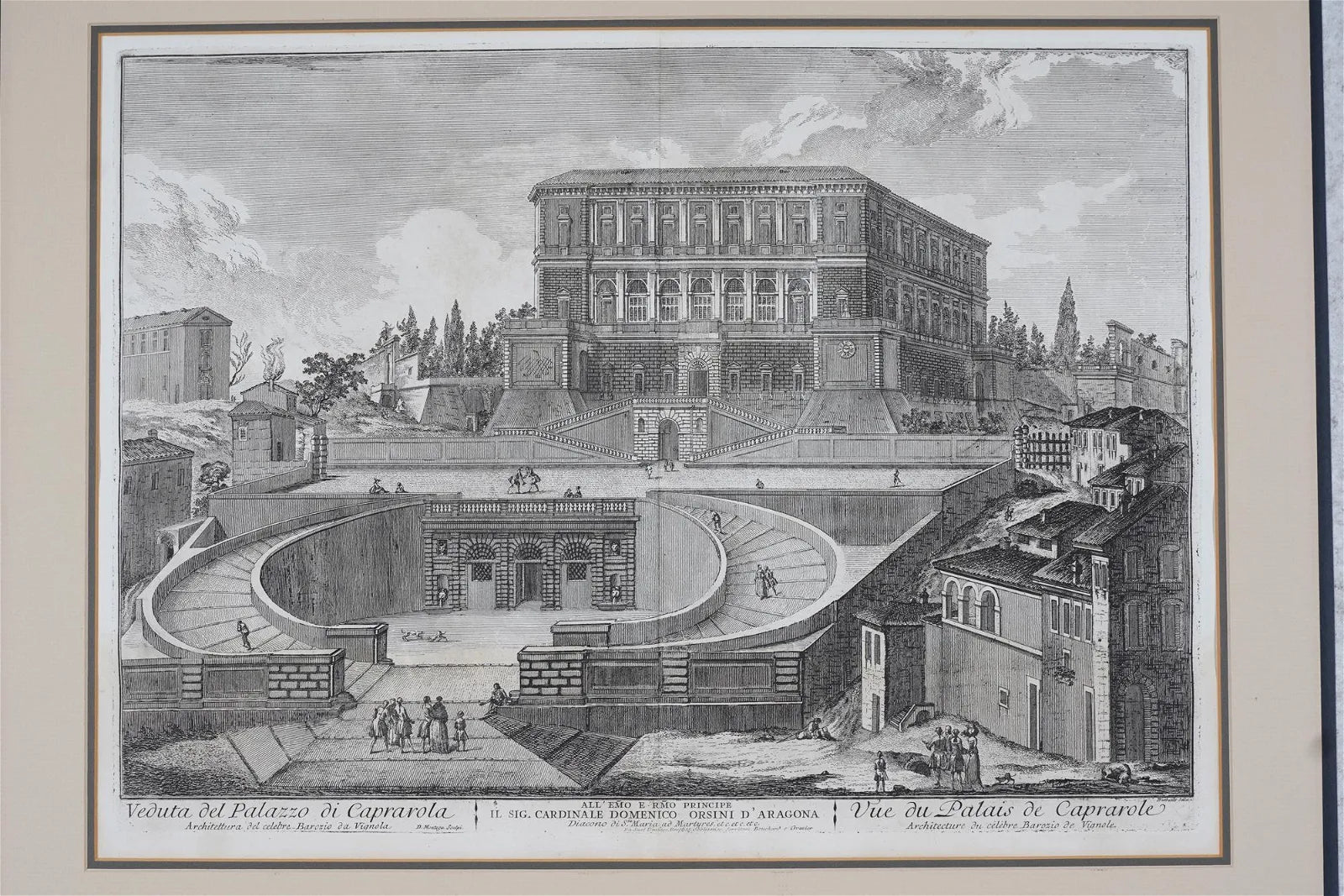 AW7-010: JEAN BARBAULT - SET OF 5 ANTIQUE ENGRAVINGS - VIEWS OF 18TH CENTURY ROME