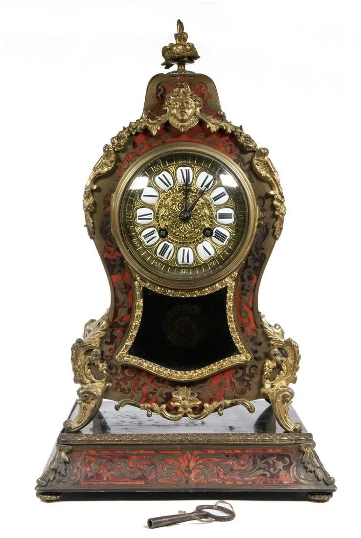 TK2-042:  Early19th Century French S. MARTI ET CIE French Boulle Mantle Clock