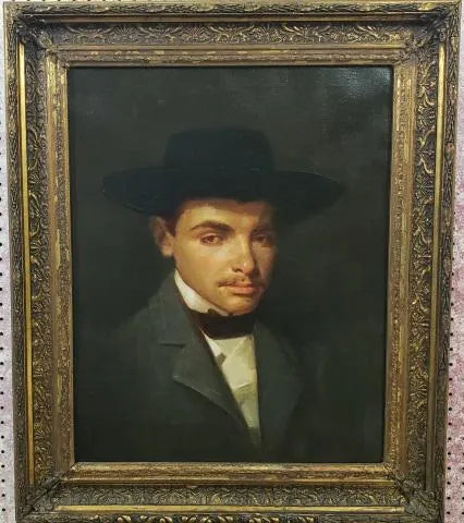 AW571: Late 19th Century French Portrait of a Gentleman - Oil on Canvas