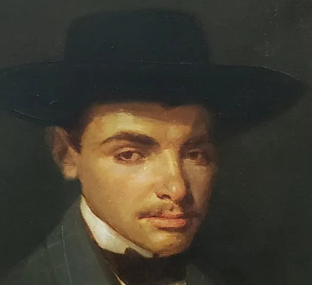 AW571: Late 19th Century French Portrait of a Gentleman - Oil on Canvas