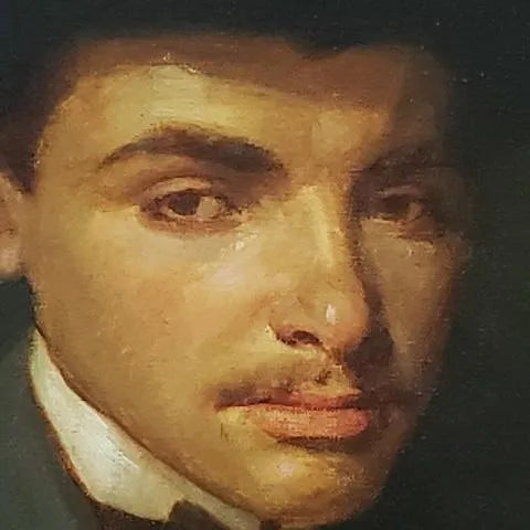 AW571: Late 19th Century French Portrait of a Gentleman - Oil on Canvas