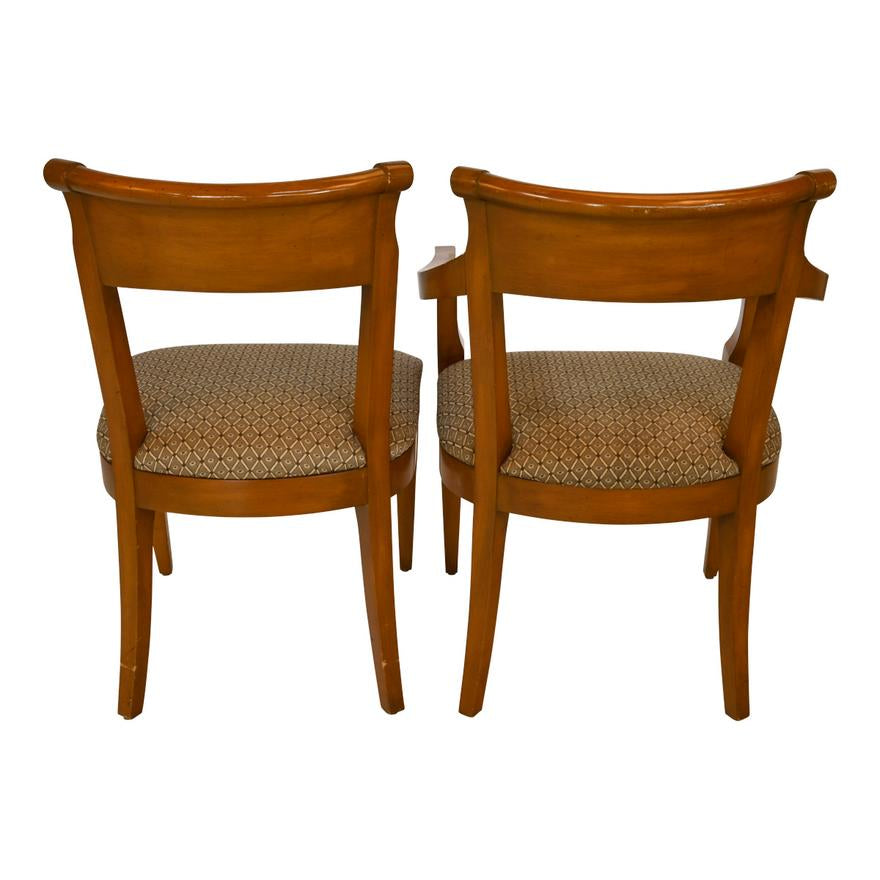 AF2-007: Vintage Set of Six Biedermeier Style Birch Dining Chairs - Mid 20th Century