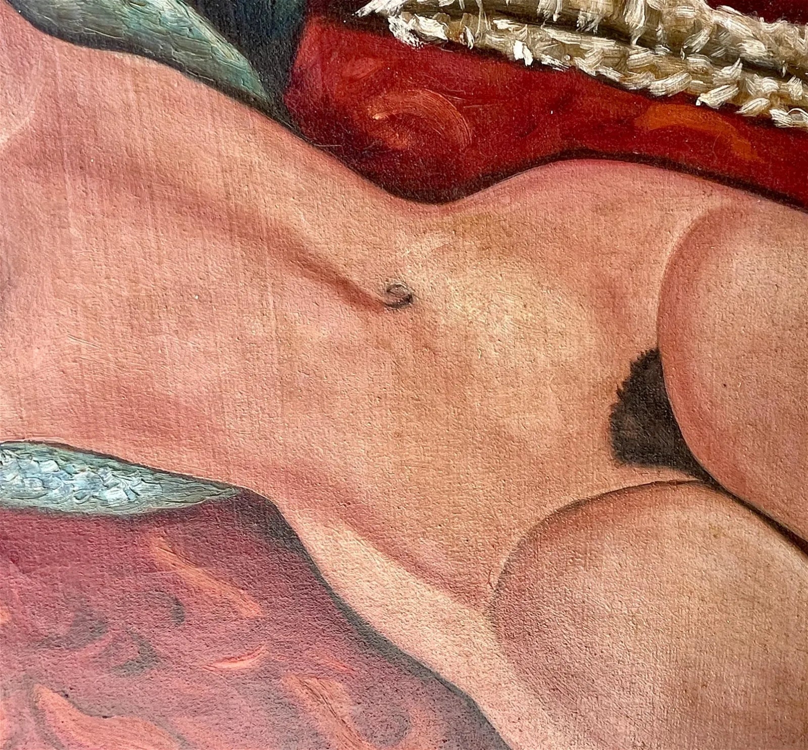 AW546: After Modigliani - Copy of "Reclining Nude" - Oil On Canvas