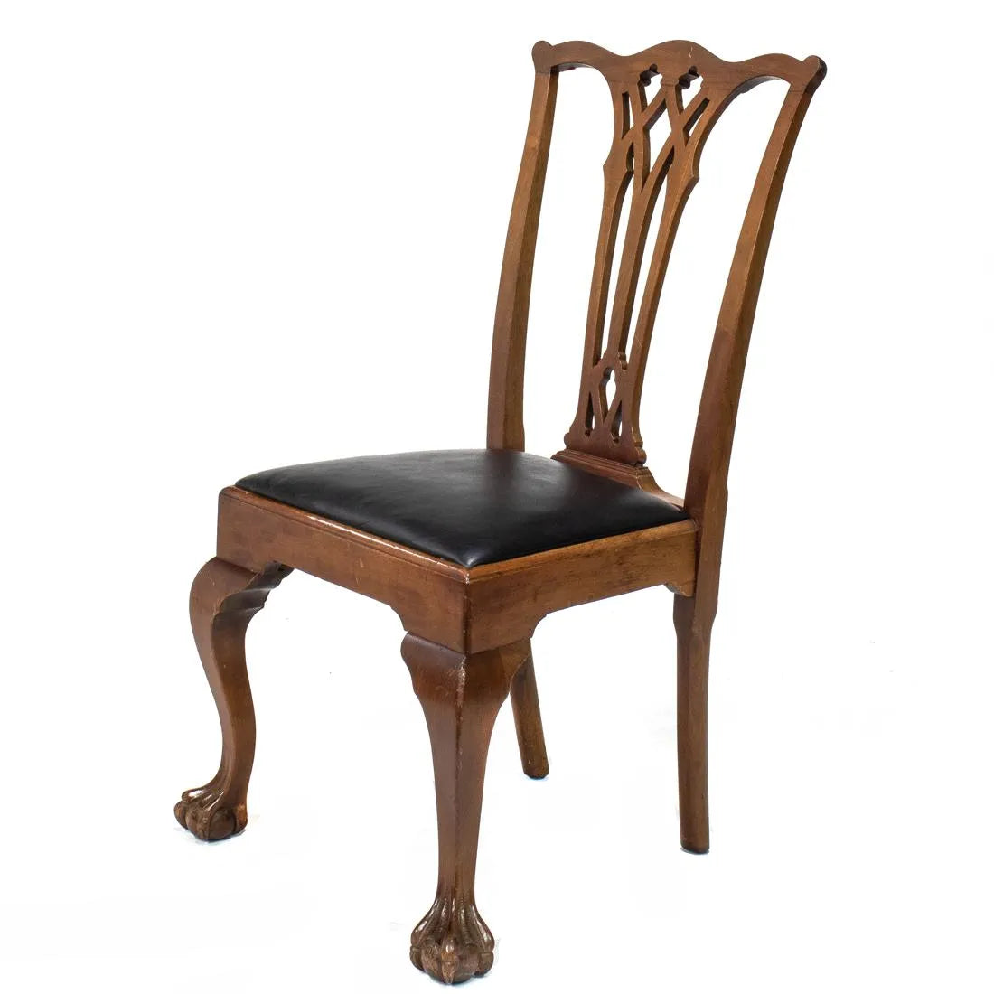 AF2-268: Antique Assembled Set of 8 Early 19th C English Chippendale Style Mahogany Dining Chairs