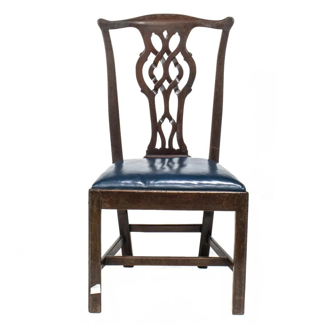 AF2-005: ANTIQUE ASSEMBLED SET OF 12 EARLY 19TH CENTURY ENGLISH MAHOGANY CHIPPENDALE STYLE DINING CHAIRS