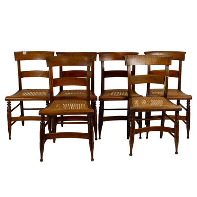 Antique American Federal Maple Dining Chairs | Work of Man