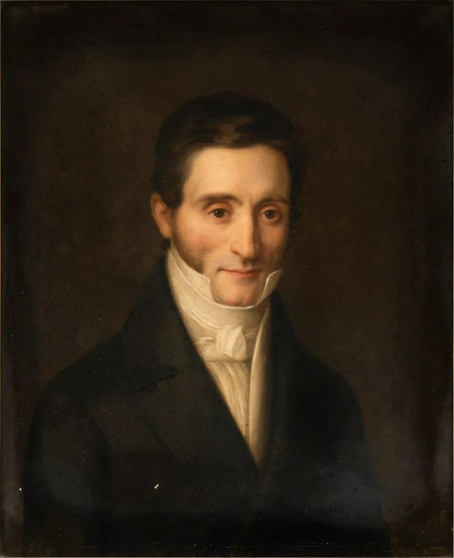 AW537: American School - Early to Mid 19th C Portrait of a Gentleman - Oil on Canvas