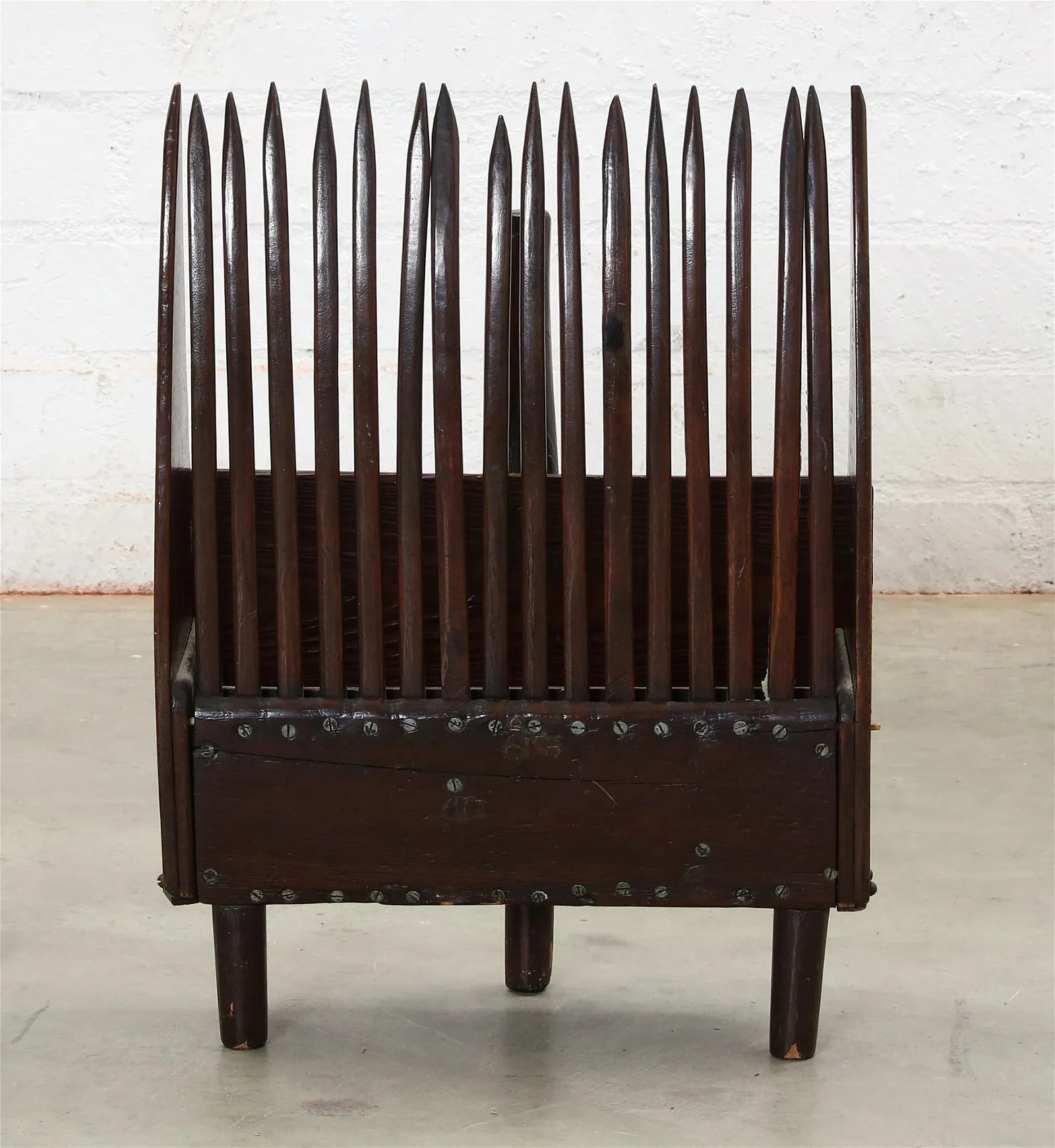 CR9-010: 18th Century American Walnut Cranberry Rake Transposed To a Canterbury