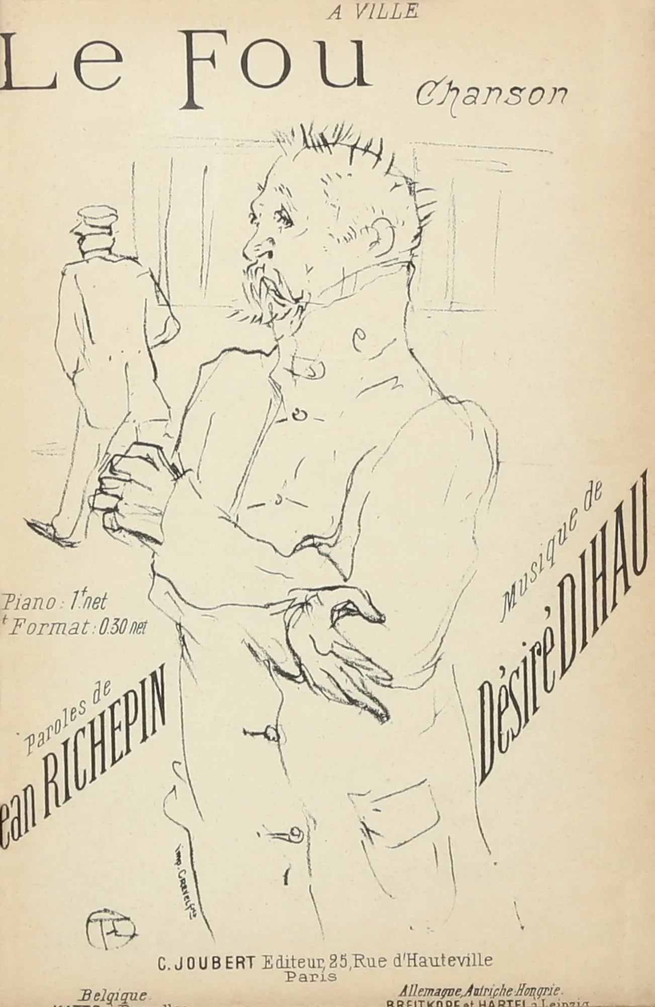 AW8-006: Circa 1895 - Henri de Toulouse Lautrec, La Fou, Lithograph La Fou