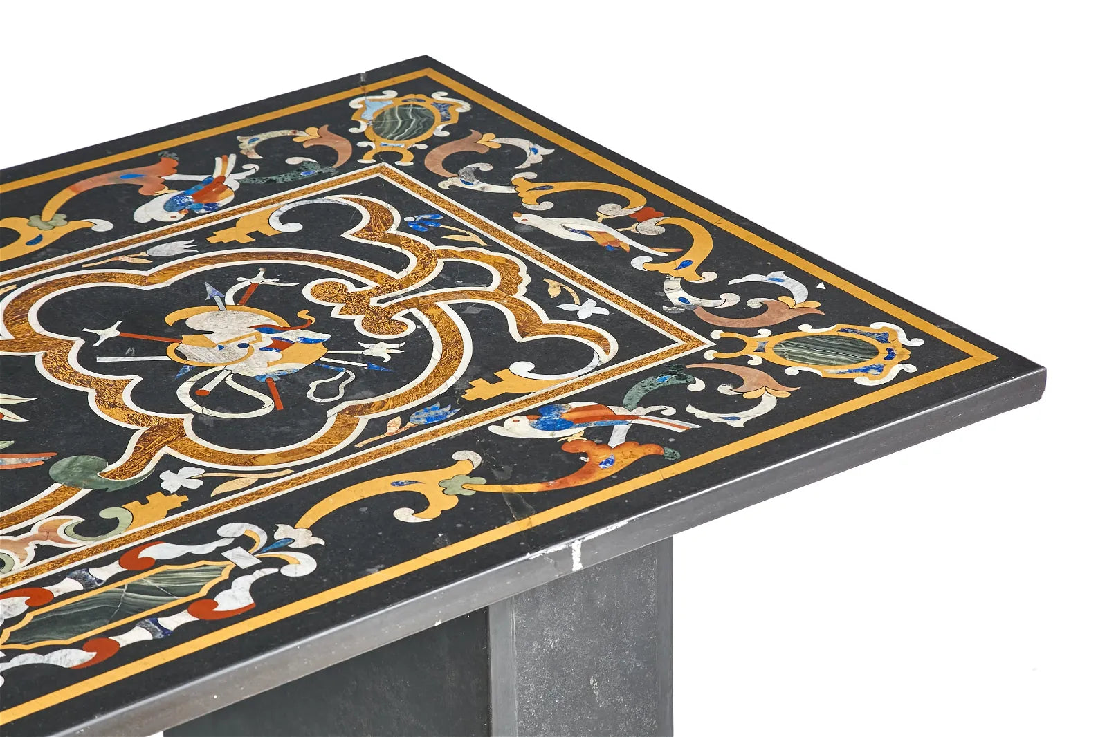 AF1-029: Antique Early 19th Century Italian Renaissance Style Pietra Dura Table