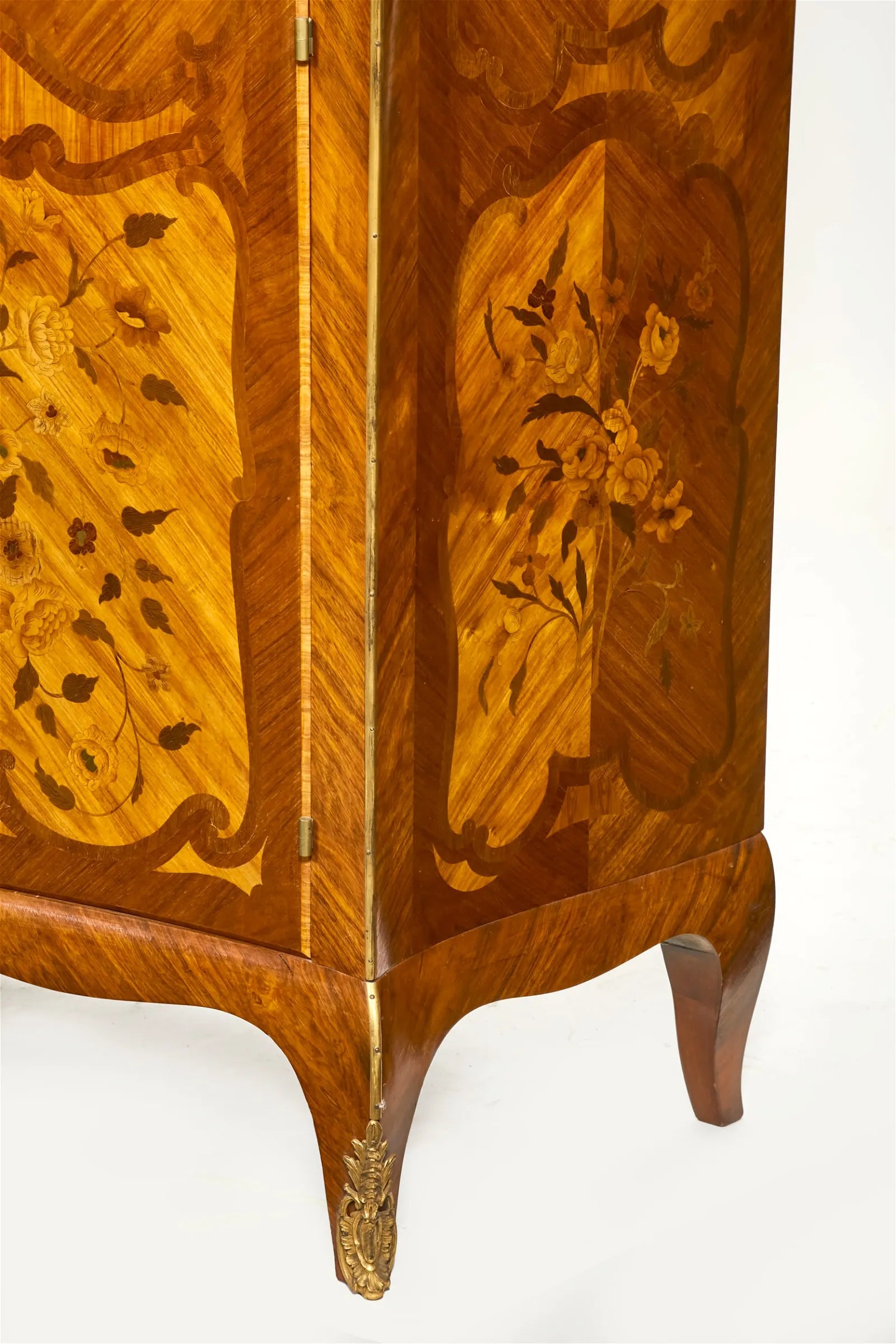 AF3-013: ANTIQUE LATE 19TH CENTURY FRENCH LOUIS XV STYLE MARQUETRY INLAID CABINET