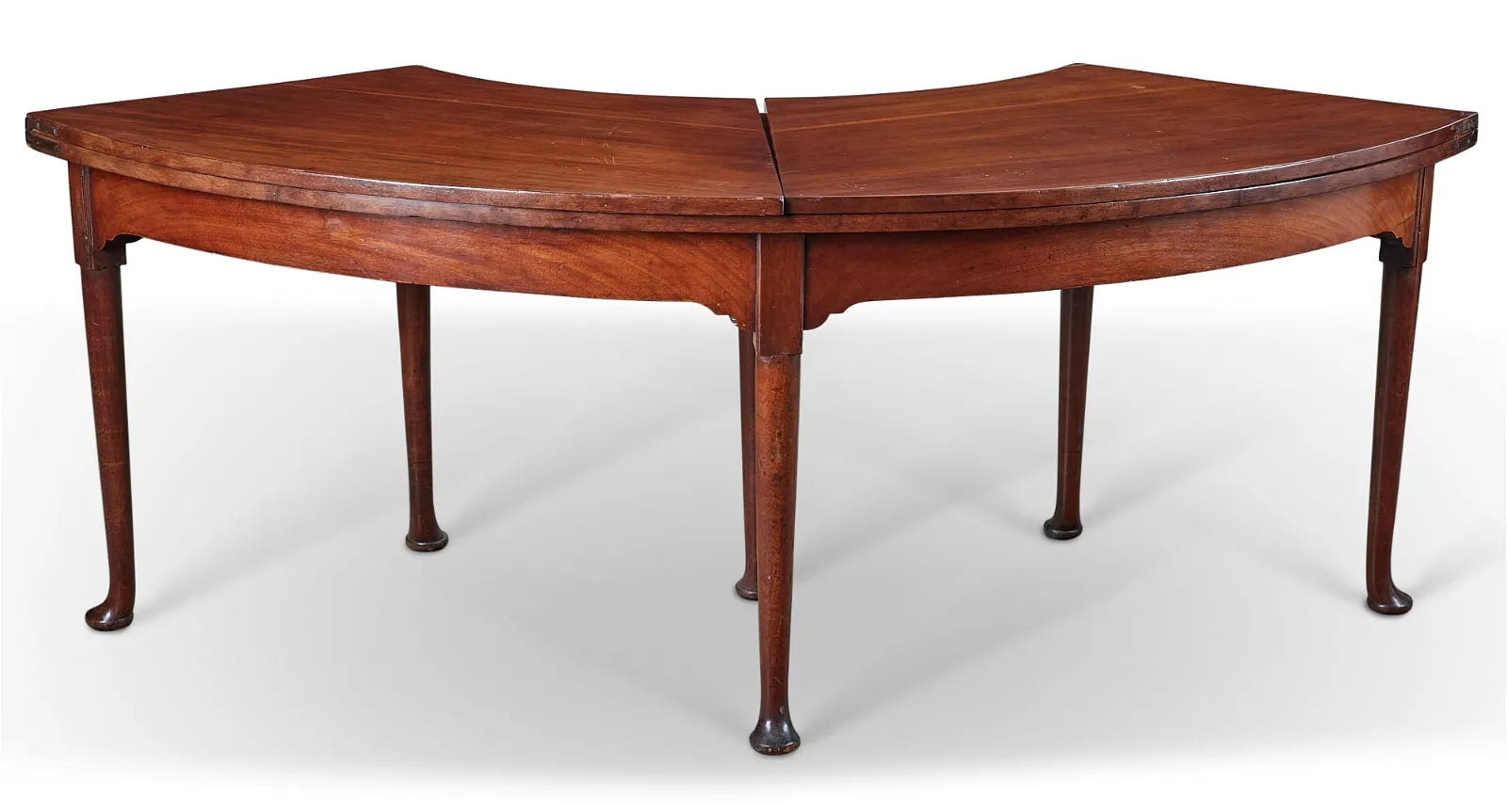 AF1-001: Early 19th Century Georgian Mahogany Horseshoe Semi-Circular "Hunt" Table
