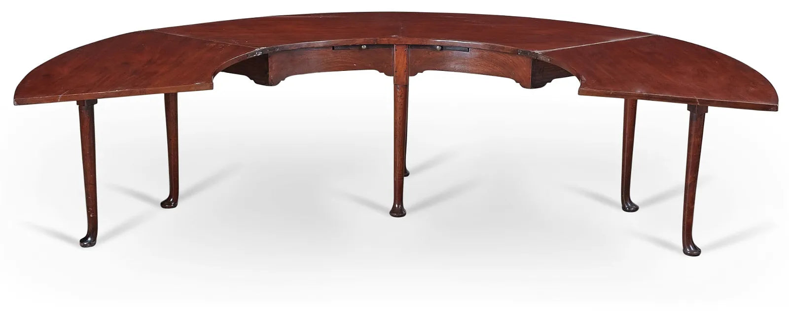 AF1-001: Early 19th Century Georgian Mahogany Horseshoe Semi-Circular "Hunt" Table