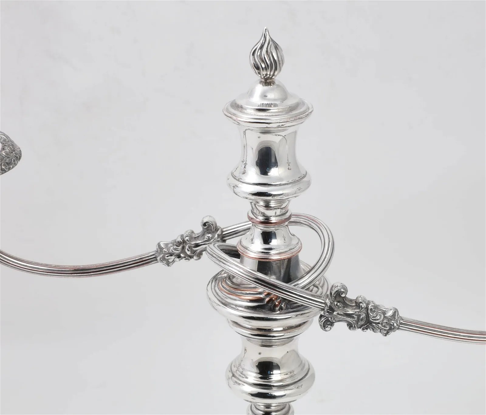 DA2-022: PAIR OF LATE 19TH CENTURY ENGLISH SILVER PLATE CONVERTIBLE THREE LIGHT CANDLEABRA