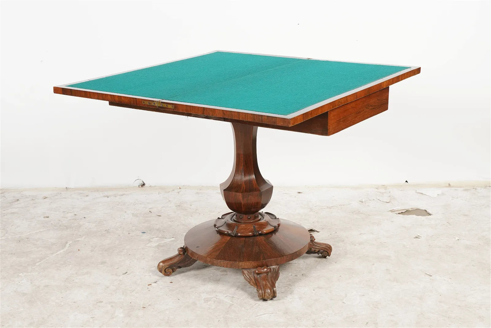 AF1-394: Antique Early 19th C English Regency Rosewood Flip Top Game Table