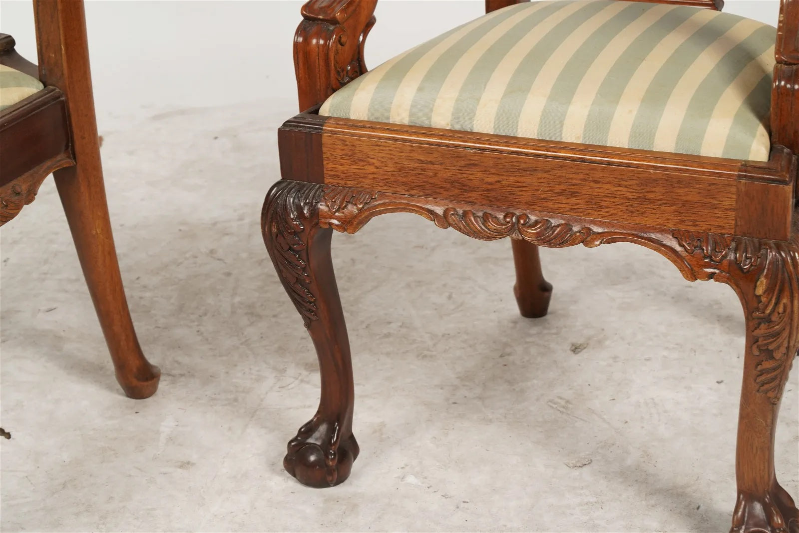 AF2-411: Antique Pair of Early 20th Century Carved Mahogany Chippendale Style Child's Chair