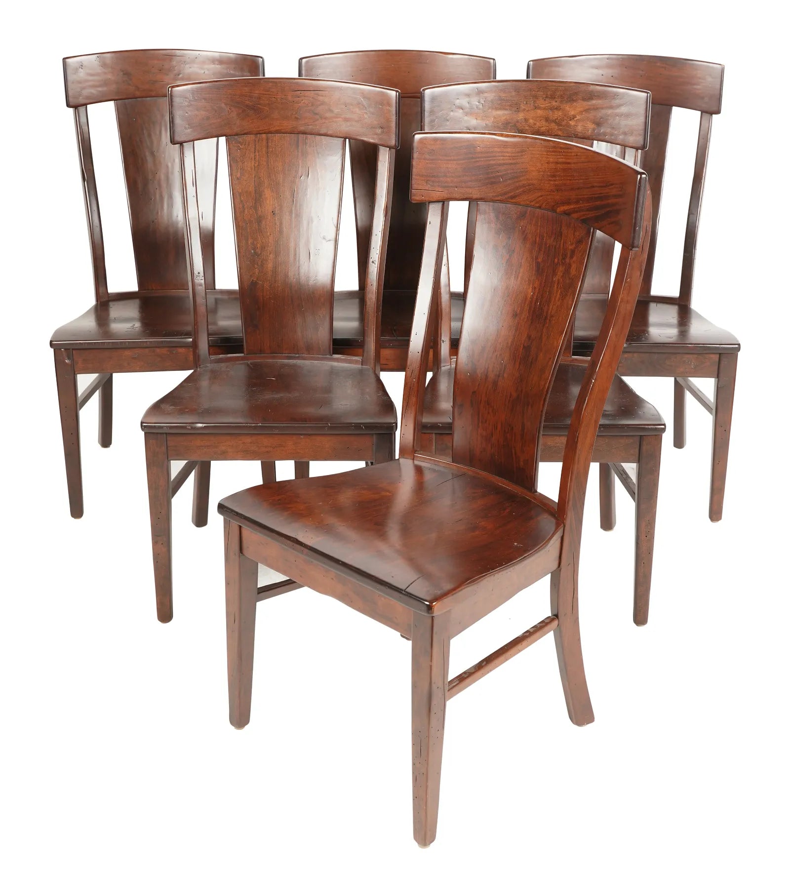VINTAGE SIMPLY AMISH T BACK DINING CHAIRS | Work of Man