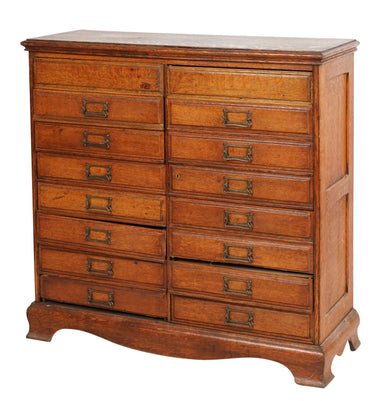 Antique American Quarter Sawn Oak File Cabinet | Work of Man
