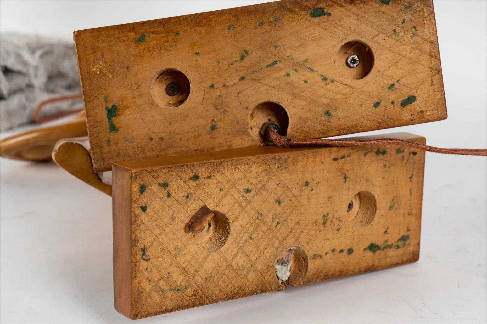 AL2-019: Pair of Art Deco Figural Dancer Carved Wood Table Lamps