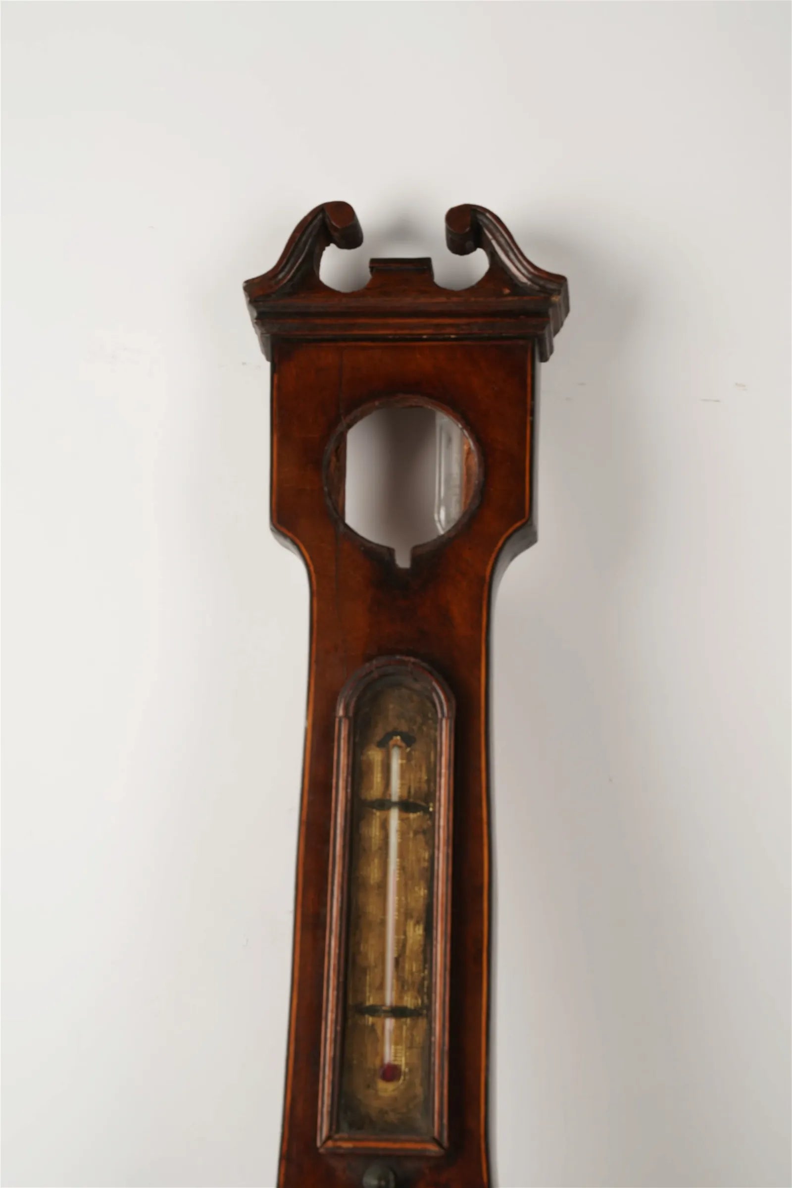 TK5-009: Early 19th Century English Regency Rosewood Wheel Barometer - Signed I. Sordelli