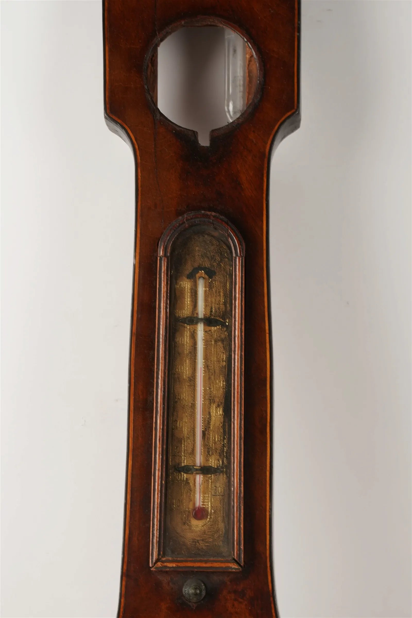 TK5-009: Early 19th Century English Regency Rosewood Wheel Barometer - Signed I. Sordelli