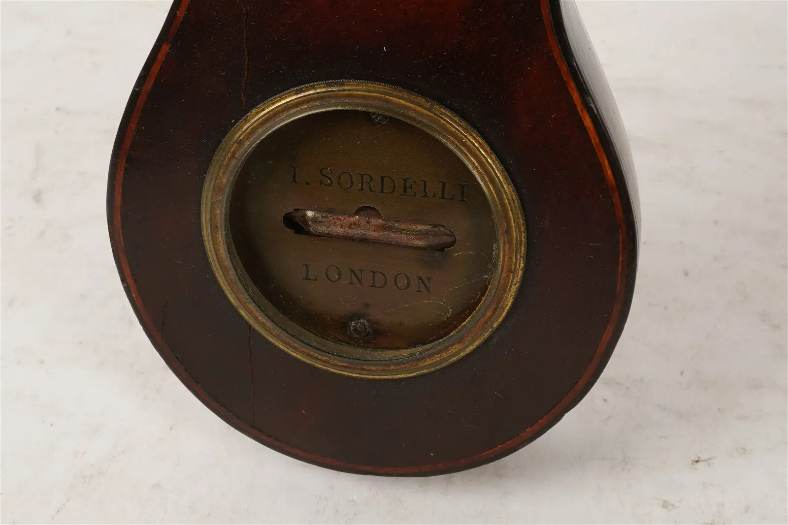 TK5-009: Early 19th Century English Regency Rosewood Wheel Barometer - Signed I. Sordelli