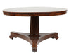 Antique English Regency Rosewood Round Tilt Top Dining Table | Work of Man