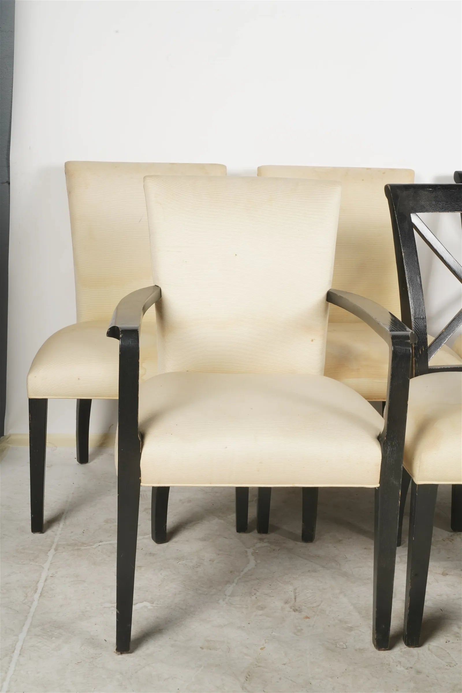 AF2-381: Vintage Mixed Set of 8 Late 20th Century Ralph Lauren for Henredon Dining Chairs