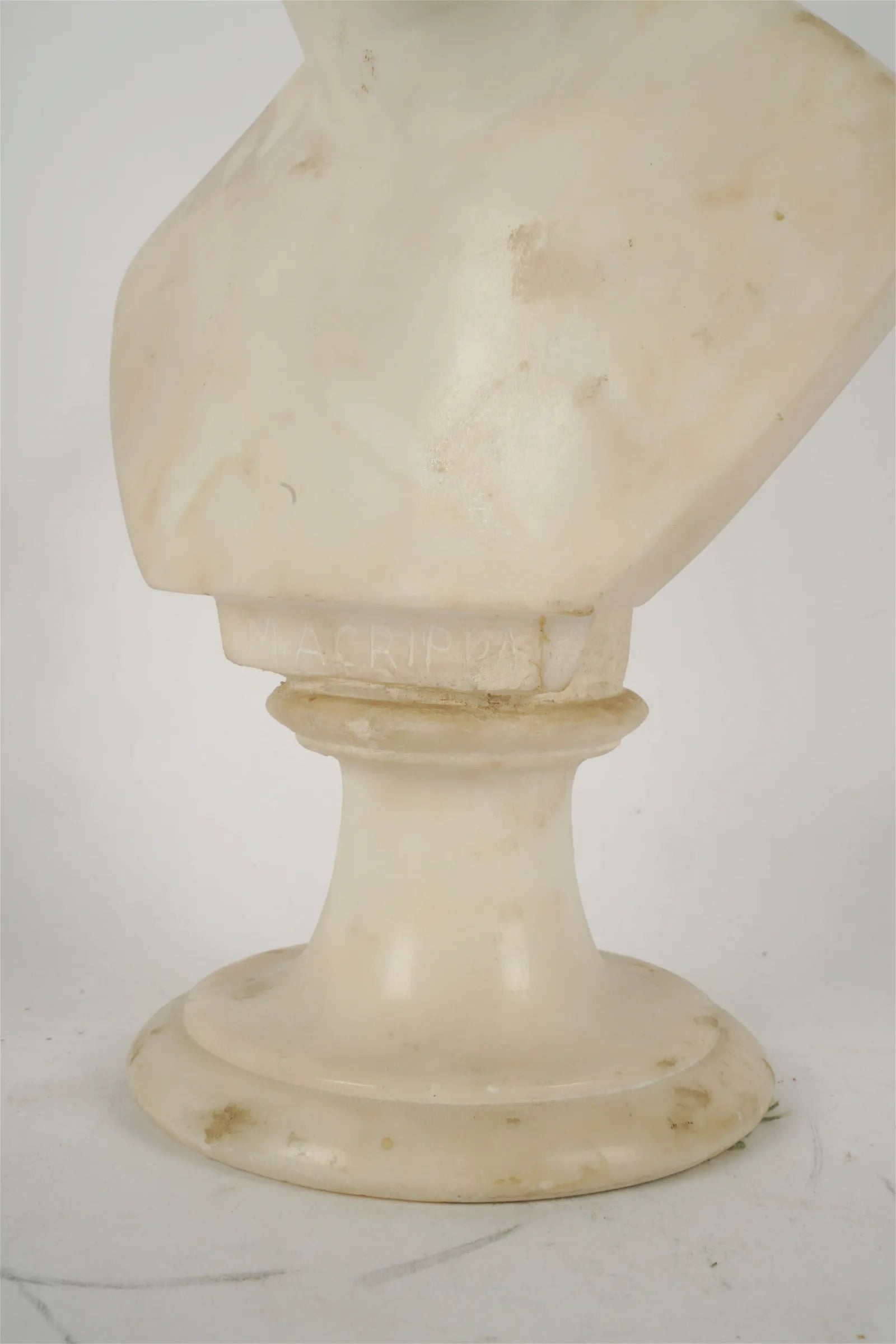 AW11-017: Late 19th Century Carved Marble Bust of Marcus Vipsanius Agrippa