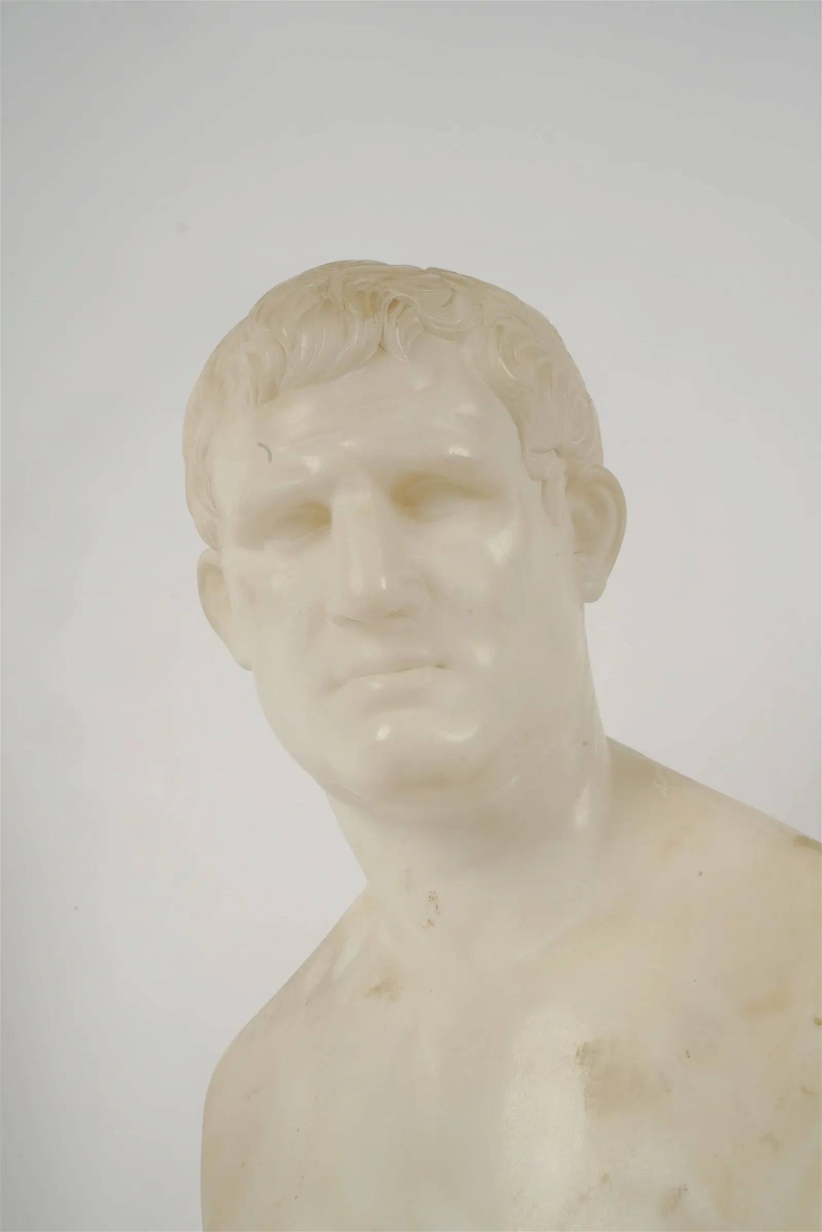 AW11-017: Late 19th Century Carved Marble Bust of Marcus Vipsanius Agrippa