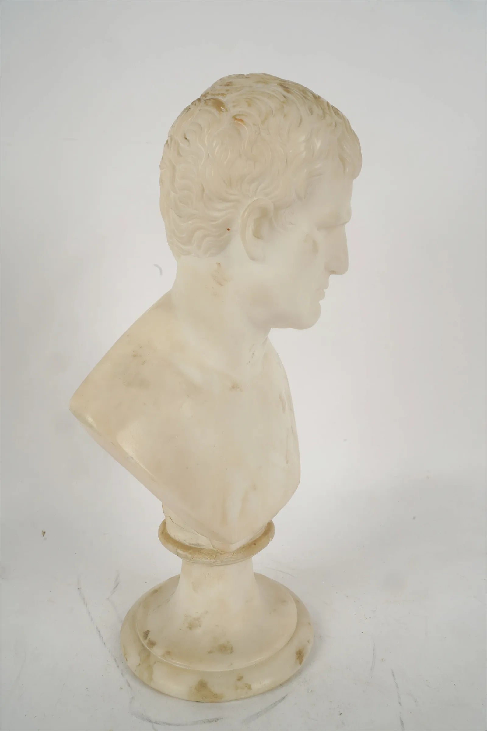 AW11-017: Late 19th Century Carved Marble Bust of Marcus Vipsanius Agrippa