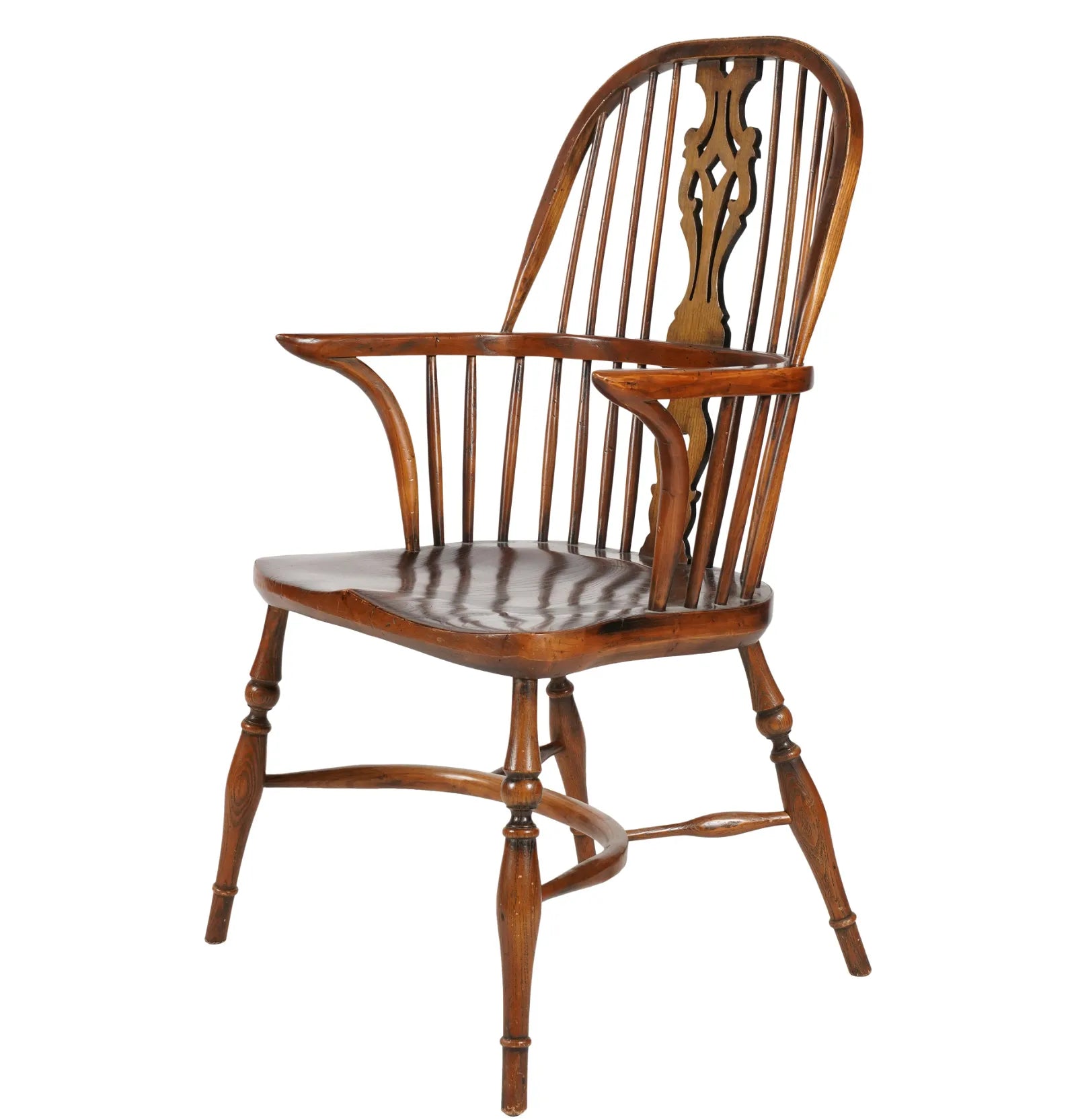 AF2-053: 19th Century Oak Windsor Hoop Back Armchair