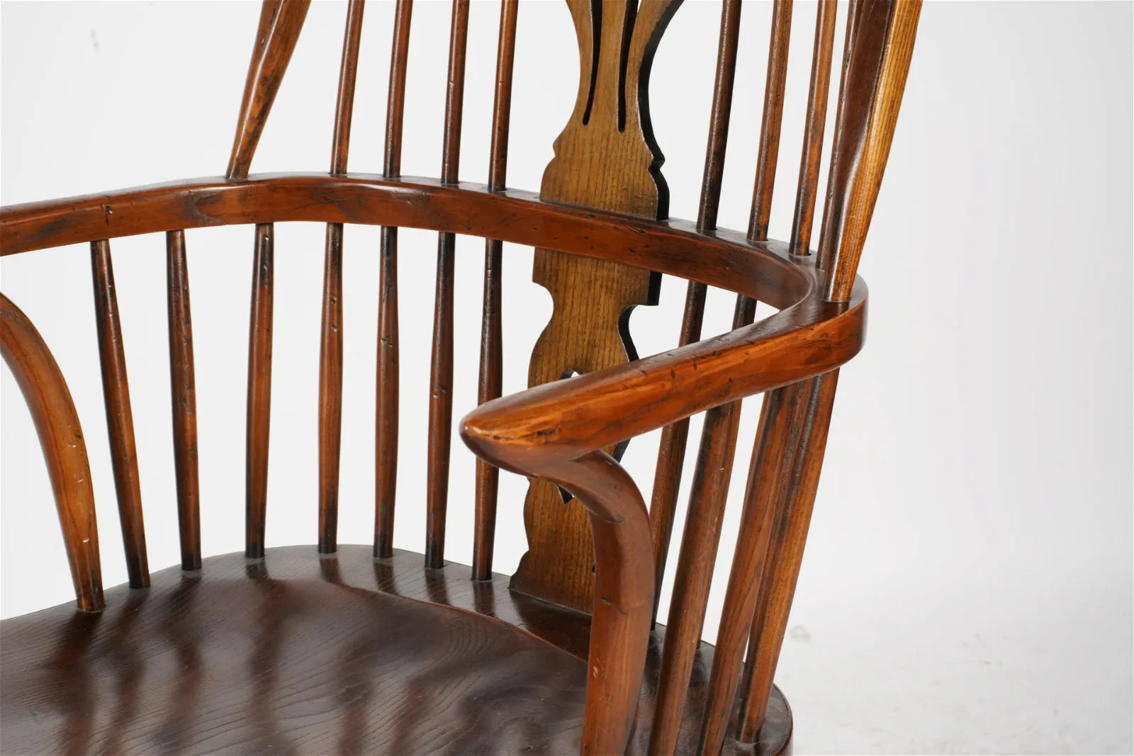 AF2-053: 19th Century Oak Windsor Hoop Back Armchair