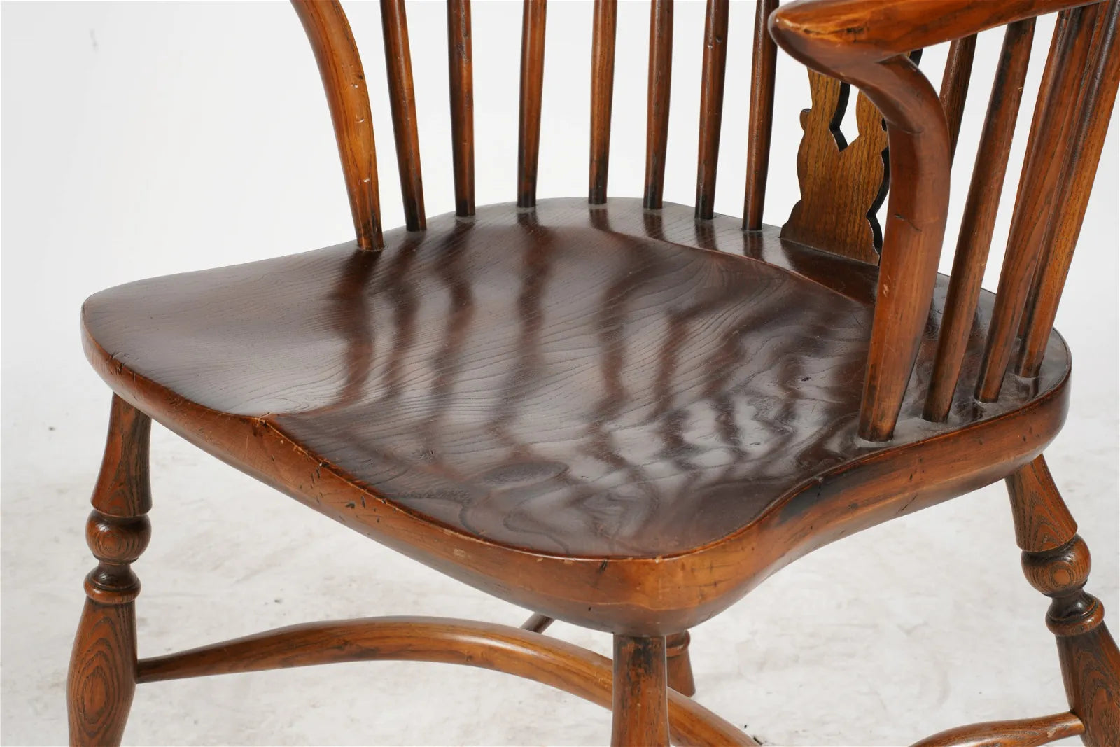 AF2-053: 19th Century Oak Windsor Hoop Back Armchair