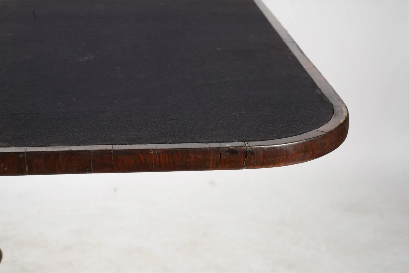 AF1-043: Antique English Regency Rosewood Brass Inlay Card Table Early 19th Century