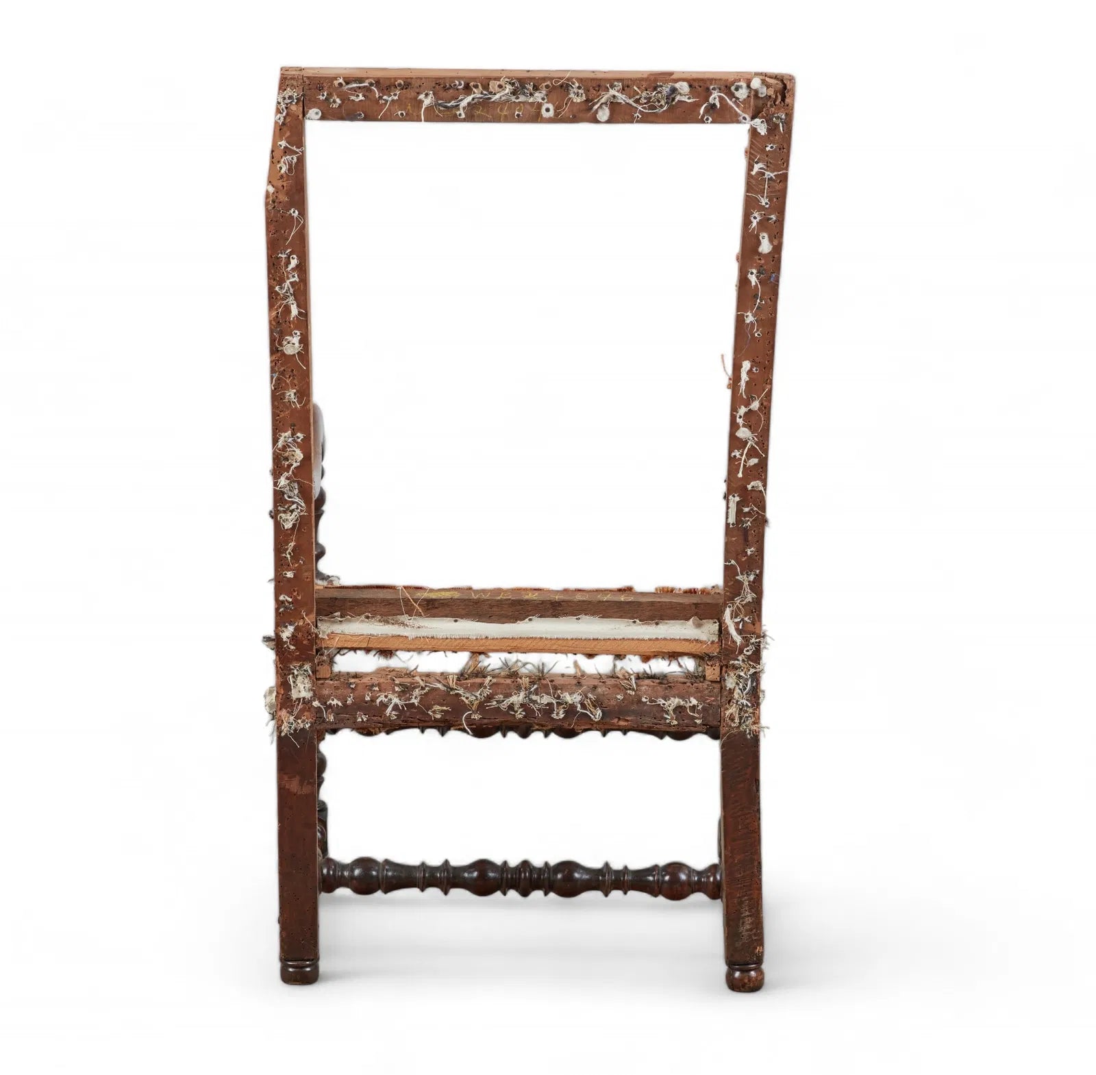 AF2-425: Antique Circa 1700's French Henry IV Walnut Armchair Frame