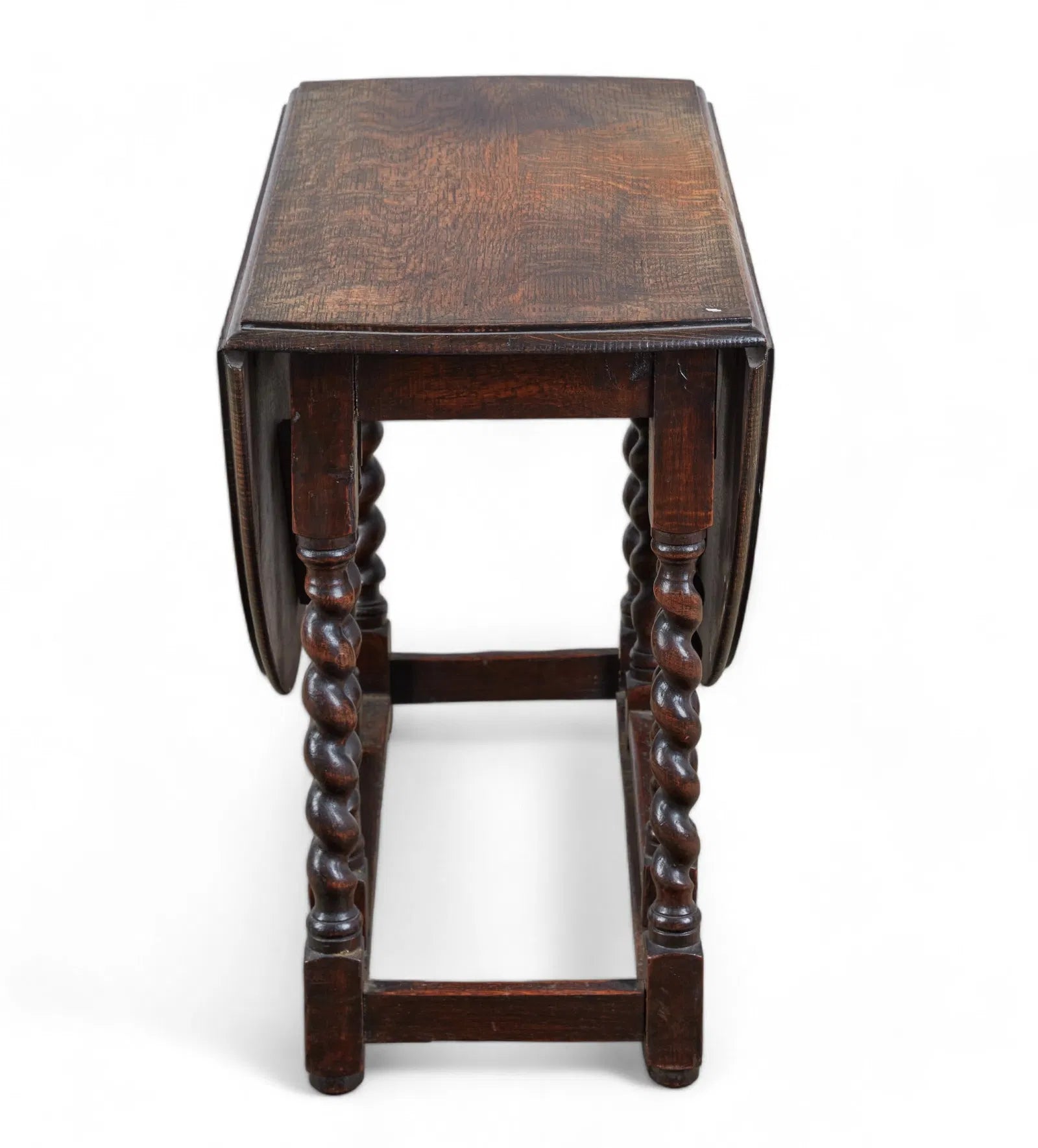 AF1-408: Antique Circa 1900 William & Mary Oak Gate Leg Drop Leaf Table