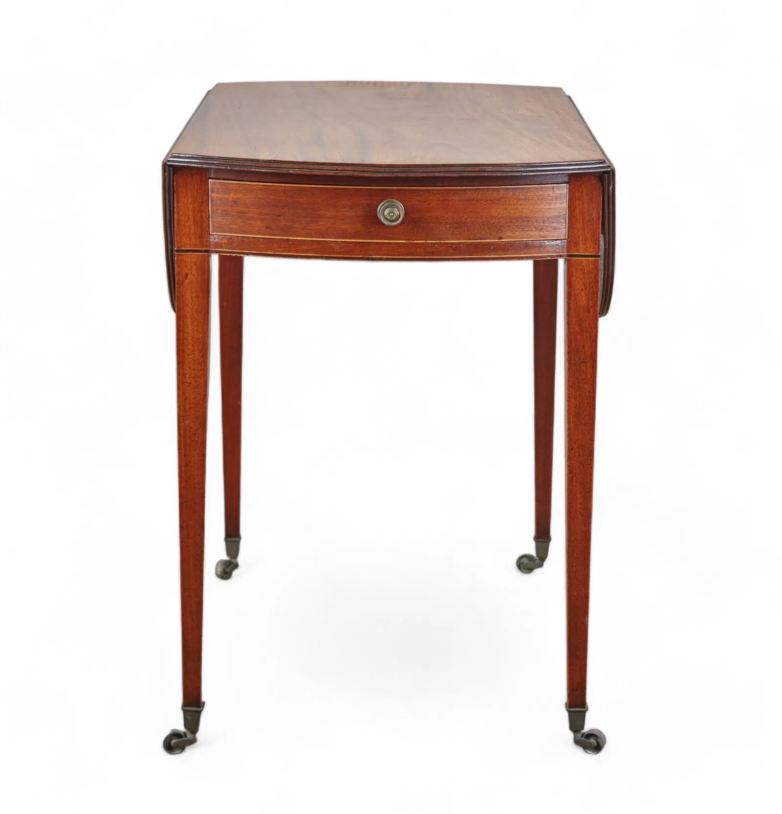 AF1-409: Late 18th Century Georgian Inlaid Mahogany Pembroke Drop Leaf Side Table