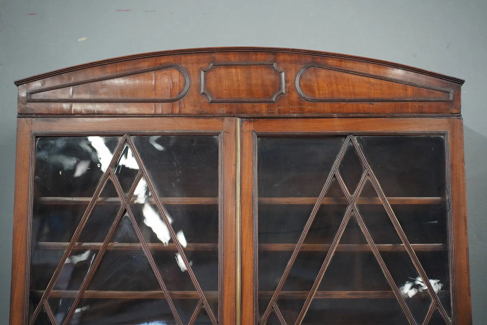 AF5-392: Early 19th Century English Regency Mahogany Secretary Bookcase