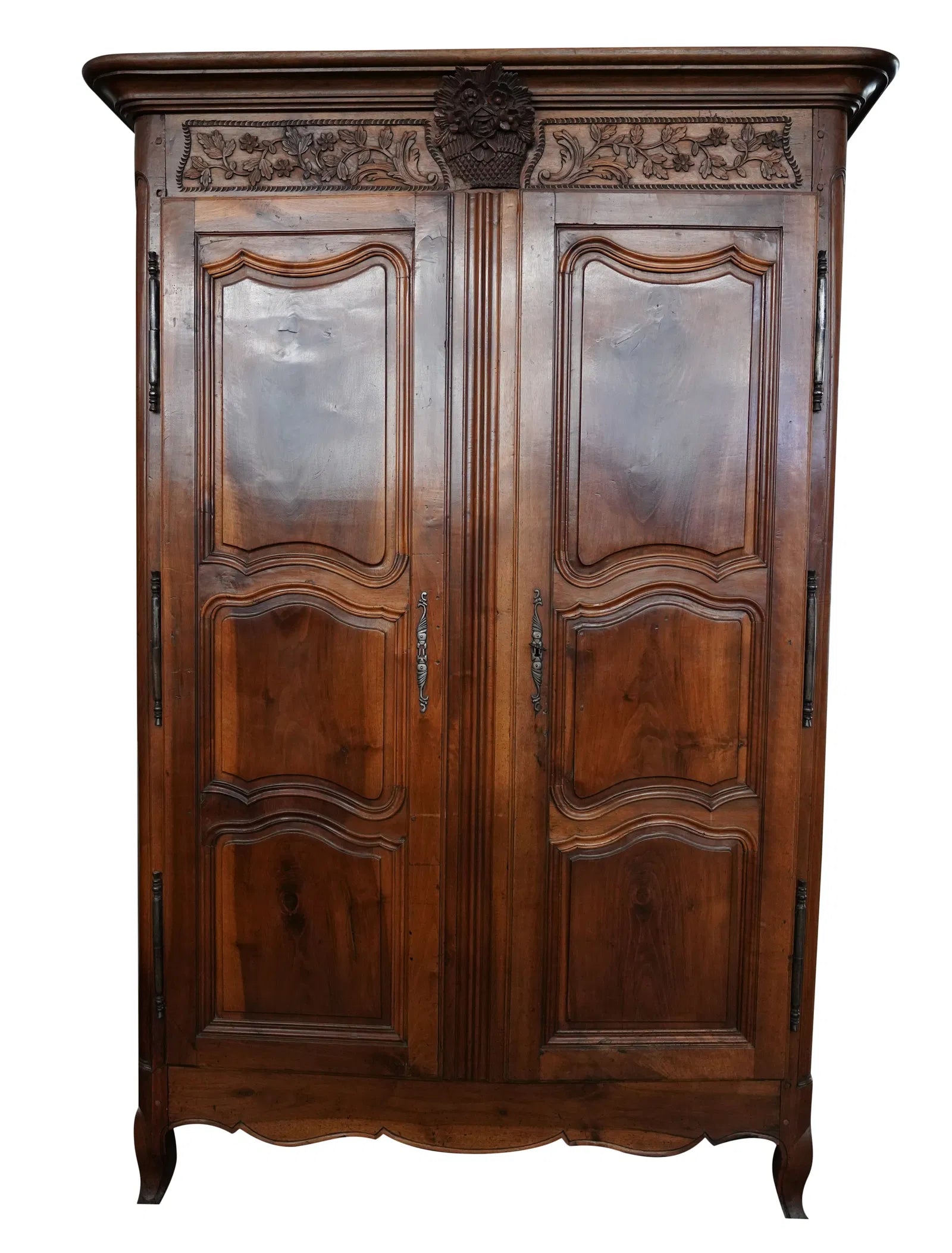 AF3-380: 18th Century French Provincial Fruitwood Armoire