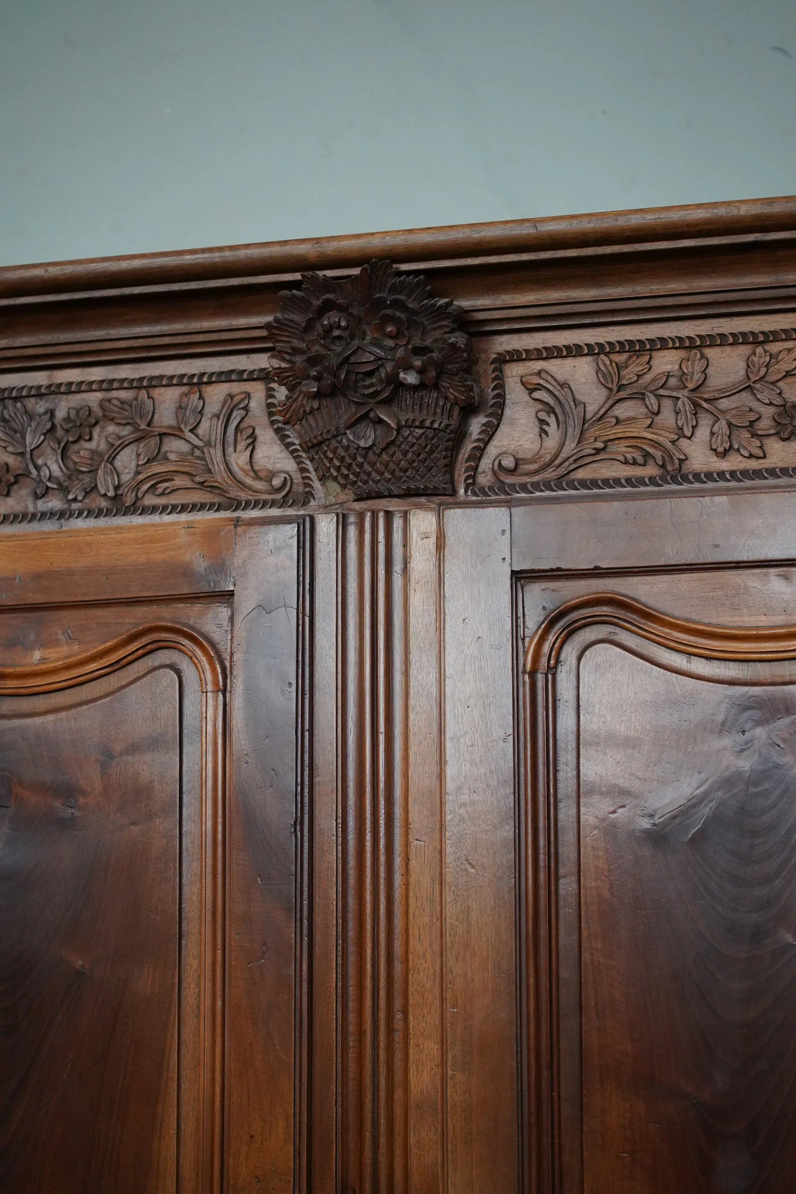 AF3-380: 18th Century French Provincial Fruitwood Armoire