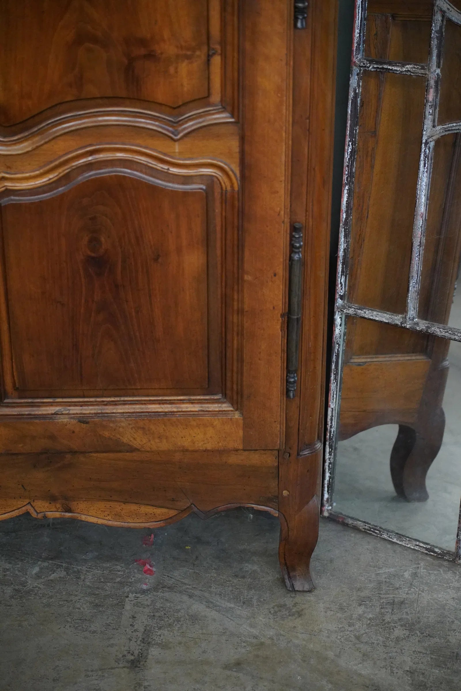 AF3-380: 18th Century French Provincial Fruitwood Armoire