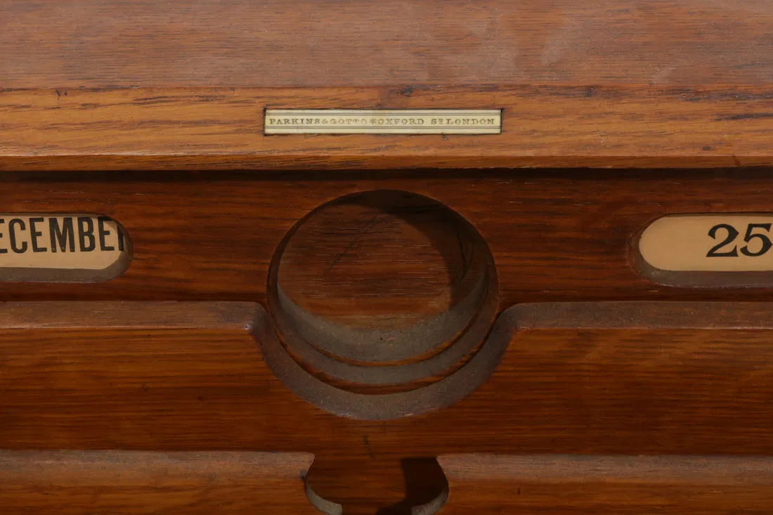 AF5-036: Late 19th Century English Victorian Quarter Sawn Oak Stationery Desk